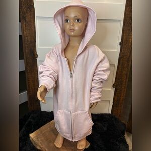 Hanes EcoSmart Jacket Light Pink Zip Up Sweatshirt Youth Large